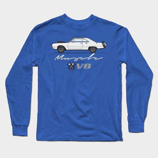 white 70 -72 muscle dart Long Sleeve T-Shirt by JRCustoms44